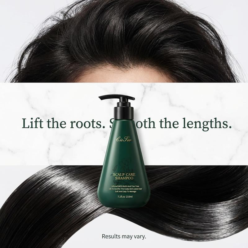 Scalp Care Shampoo with 15 Rare Botanical Extracts, Deep Cleanses Hair Follicles, Gently Nourishes Scalp, Promotes Hair Growth, Strengthens Strands, Hair Loss Treatment for Thinning Hair, Unisex Hair & Scalp Care Essence, Controls Oil for Voluminous Lift