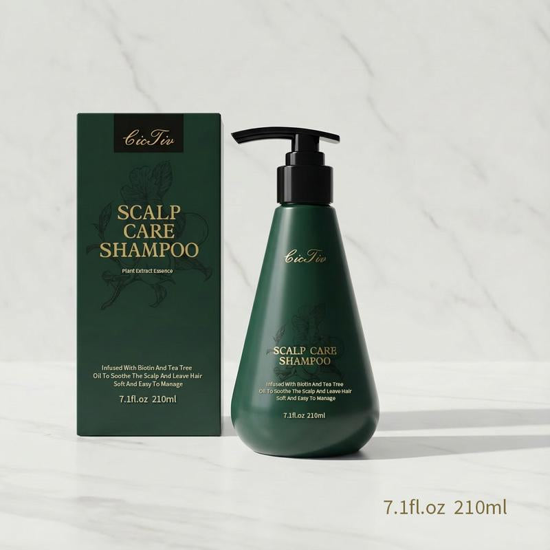 Scalp Care Shampoo with 15 Rare Botanical Extracts, Deep Cleanses Hair Follicles, Gently Nourishes Scalp, Promotes Hair Growth, Strengthens Strands, Hair Loss Treatment for Thinning Hair, Unisex Hair & Scalp Care Essence, Controls Oil for Voluminous Lift