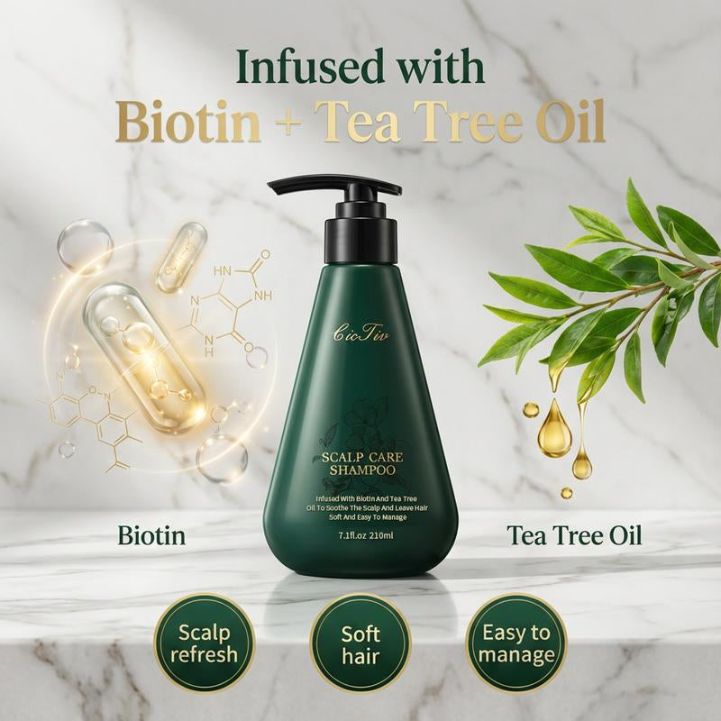 Scalp Care Shampoo with 15 Rare Botanical Extracts, Deep Cleanses Hair Follicles, Gently Nourishes Scalp, Promotes Hair Growth, Strengthens Strands, Hair Loss Treatment for Thinning Hair, Unisex Hair & Scalp Care Essence, Controls Oil for Voluminous Lift